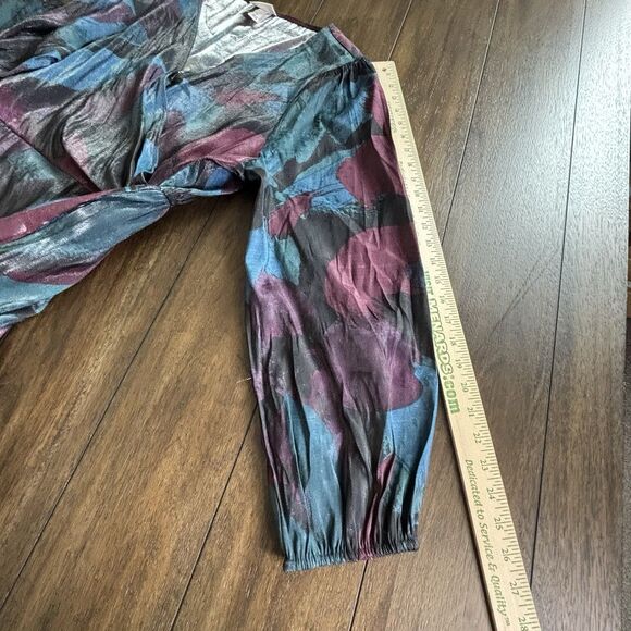 Ava & Viv Faux Wrap Dress Size 1X Jeweled Tones Long Sleeve NEW! - Picture 9 of 10